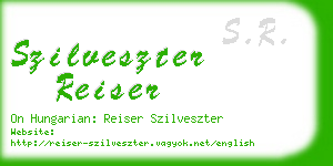 szilveszter reiser business card